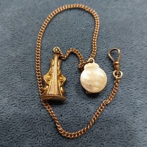 S.O. Bigney & Co. Watch Fob, Antique/Vintage, Decorative Monogrammed Horn